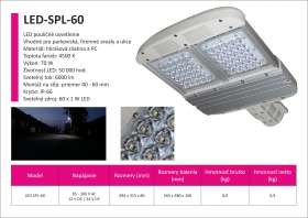 Pouličné osvetlenie SPL-60