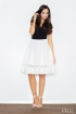 Dámska biela penová retro sukňa Alínia M367
