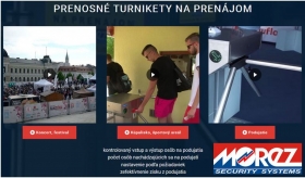 Prenájom prenosných turniketov na podujatia