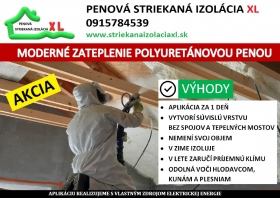 Penová striekaná izolácia PUR penou