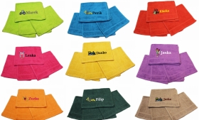 vyšívané osušky a uteráky