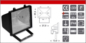 R6109CR - 1x1000W R7s čierny