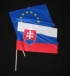 Vlajky SR a EÚ 45x30 cm