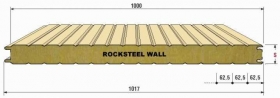 Sendvičový stenový panel - Minerálna vlna Rocksteel wall