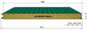 Sendvičový stenový panel - Minerálna vlna Alurock wall