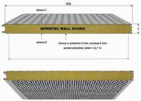Sendvičový stenový panel - Minerálna vlna Hipertec wall sound