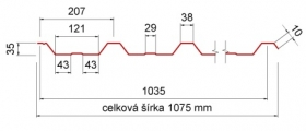 Trapézový profil T35 