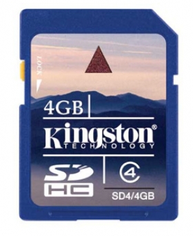 Pamäťová karta 4GB Secure Digital SDHC Kingston