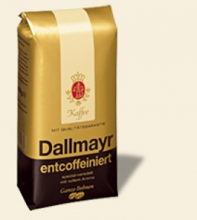 Dallmayr entcoffeinert 500g zrnková káva v balení s ventilom