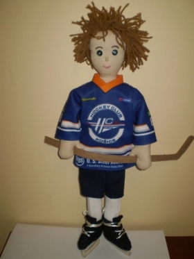 Handrová bábika Hokejista