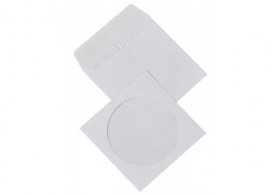 CD - rom obálky s okienkom, 125x125 mm, silikónová páska