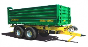 Big 12 - 18000 - třístranný sklápěcí traktorový návěs