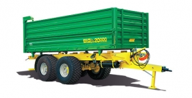 Big 14 - 20000 - třístranný sklápěcí traktorový návěs