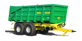 Big 12 - 18000 - jednostranný sklápěcí traktorový návěs