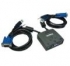 Edimax KVM prepínač, 2 porty, USB/ PS2, Audio (3, 5mm), integrované káble