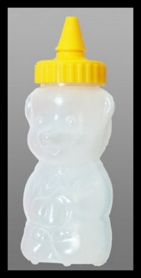 Plastové obaly na balenie medu - V tvare medvedíka s čiapkou