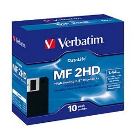 Diskety 3,5"Hd/F Verbatim DataLife, 10-pack 
