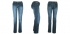 Dievčenské riflové nohavice modré JL5-M35 rovne
