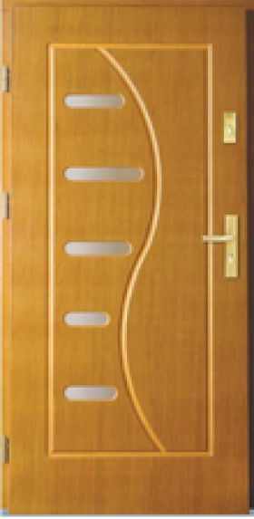 Vchodové dvere z masívu Rmdoor Frezia F4 - farba dub zlaty