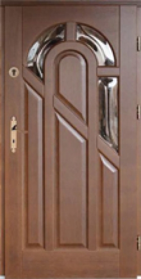 Vchodové dvere z masívu Rmdoor Skos – farba  orech