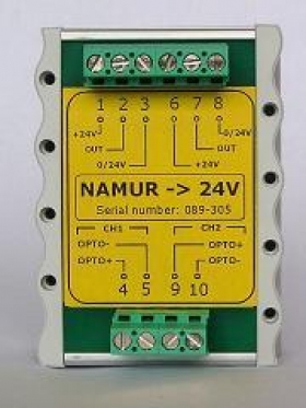 Prevodník signálu Namur na 24V