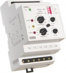 Kontrolné relé na kontrolu účinníku Cos-1