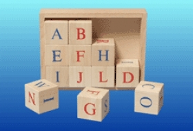 Drevené hračky - Kocky abeceda