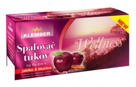 Klember čaj Spaľovač tukov jablko & skorica 30g