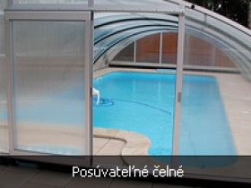 Zastrešenia bazénov příslušenstvo, typy dverí - Posúvateľné čelné