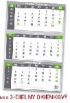 Kalendár nástenný Trojdielny okienkový 2012