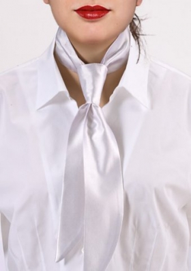 Dámska kravata bielej farby
