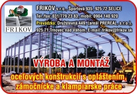 Kovovýroba a montáž oceľových konštrukcií