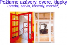 Požiarne uzávery, dvere, klapky