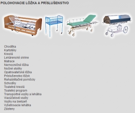 Polohovacie lôžka a príslušenstvo