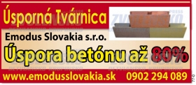 Úsporná betónová tvárnica