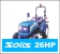 Akcia traktor SOLIS motor Mitsuishi 26 HP 4x4